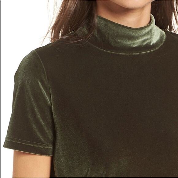 Madewell Velvet High Neck Mini Dress - Picture 3 of 13